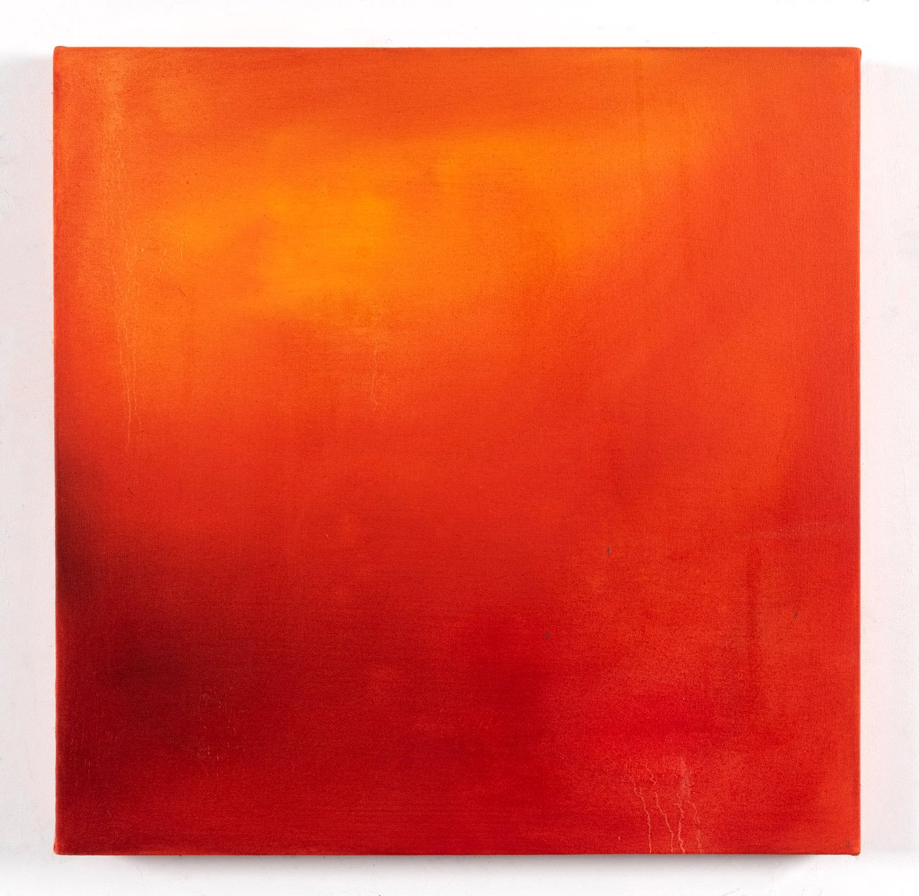 An color field oil painting on canvas of life on Mars