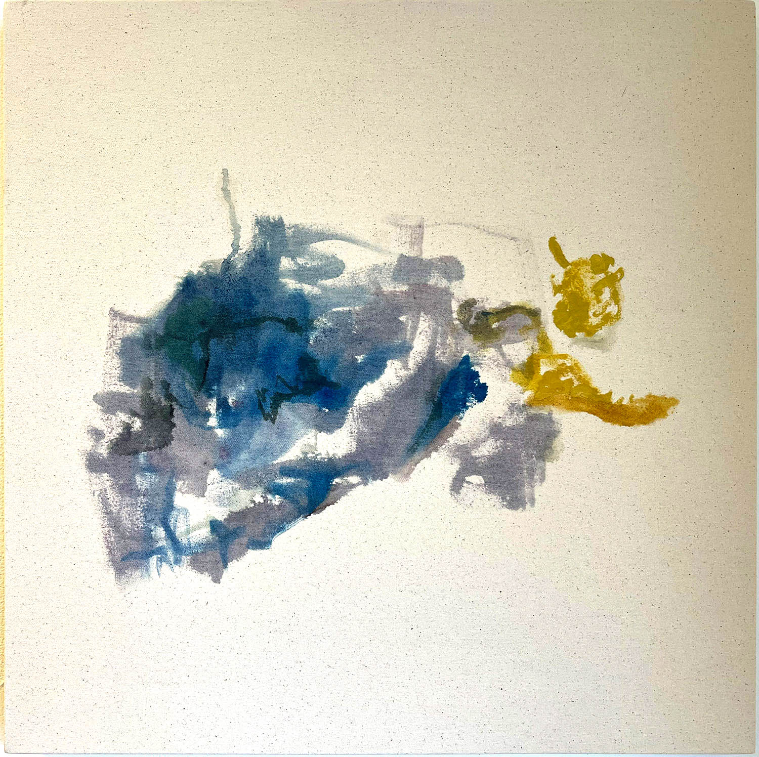 An abstracted oil painting on canvas of Pelé, the Brazilian legend